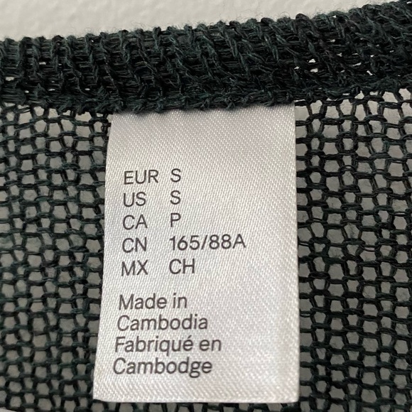 H&M Loose-knit Cardigan Dark Green - Picture 7 of 7